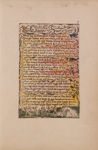 Liederen van Onschuld en Ervaring, Plaat 7, De Schoorsteenveger (Bentley 12) door William Blake