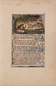 Liederen van Onschuld en Ervaring, Plaat 8, De Kleine Zwarte Jongen (Bentley 9) door William Blake