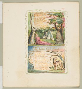 Songs of Innocence and of Experience: The Little Girl Lost The Little Girl Found, ca. 1825 door William Blake