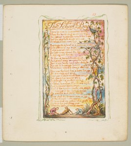 Songs of Innocence and of Experience: The School Boy, ca. 1825 door William Blake