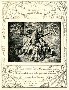 Het Boek Job 42:15 geïllustreerd door William Blake door William Blake