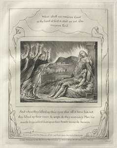 Het Boek van Job: Nr. 7, En Toen ze hun ogen van verre ophieven en hem niet herkenden, verhieven ze hun stemmen en weenden door William Blake