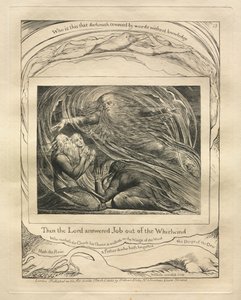 Het Boek van Job: Pl. 13, Toen antwoordde de Heer Job uit de wervelwind door William Blake