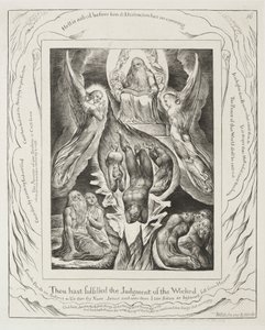 Het Boek van Job: Pl. 16, Gij hebt het oordeel van de goddelozen vervuld door William Blake