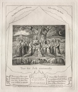 Het Boek Job: Pl. 1, Zo deed Job voortdurend door William Blake