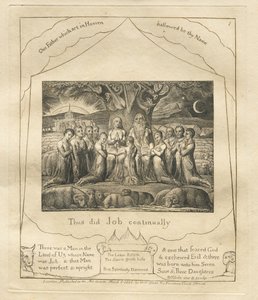Het Boek van Job: Pl. 1, Zo deed Job voortdurend door William Blake