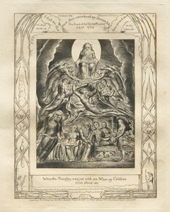 Het Boek van Job: Pl. 2, Toen de Almachtige nog bij mij was, Toen mijn kinderen om mij heen waren door William Blake