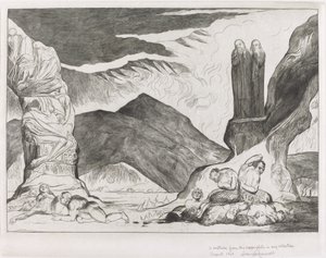 De Cirkel van de Vervalsers; Dante en Vergilius die hun Neus Bedekken vanwege de Stank