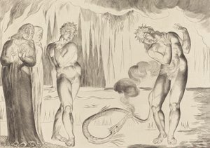 De Cirkel van de Dieven, Buoso Donati Aangevallen door de Slang door William Blake