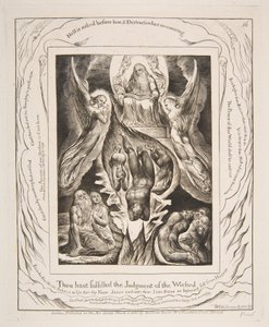 De val van Satan, uit Illustraties van het Boek Job, 1825-26 door William Blake