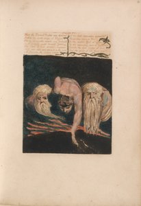 Het Eerste Boek van Urizen, Plaat 20, Zo werd de Eeuwige Profeet Verdeeld.... (Bentley 15) door William Blake