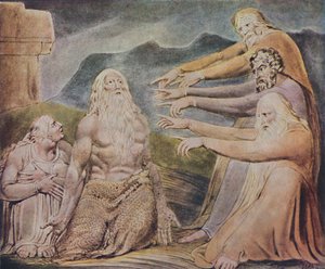 De rechtvaardige man wordt bespot, c1825, 1947 door William Blake