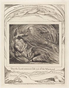 De Heer antwoordt Job uit de wervelwind door William Blake