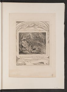 De Heer antwoordt Job uit de wervelwind door William Blake