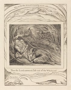 De Heer antwoordt Job uit de wervelwind door William Blake