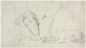 De gedachte aan de dood alleen, de angst vernietigt door William Blake