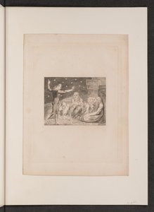 De toorn van Elihu door William Blake