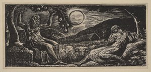 Thenot onder een fruitboom, uit Thorntons Pastorals of Virgil door William Blake