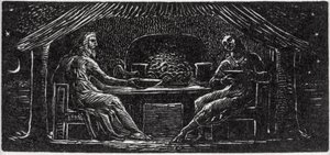 Thenot en Colinet eten samen, illustratie uit Dr. Thornton