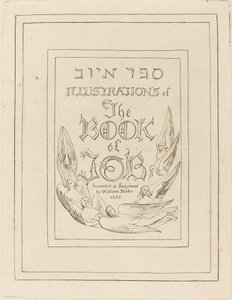 Titelpagina van de gegraveerde illustraties bij het Boek van Job, 1825 door William Blake