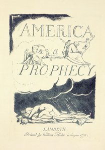 Titelpagina uit "America, A Prophesy", midden 1790s door William Blake