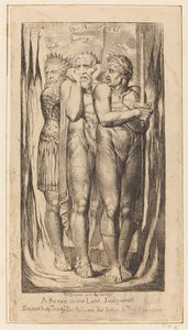 Oorlog De Aanklagers van Diefstal, Overspel, Moord door William Blake