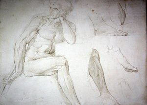 Mannelijke naaktstudies door William Blake Richmond