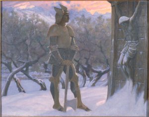 De Hun en het kruisbeeld door William Blake Richmond