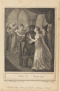 Canto VI, vers 294 door William Blake after Mary Ann Flaxman