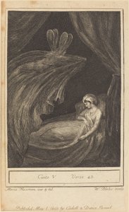 Canto V, Vers 43 door William Blake after Mary Ann Flaxman