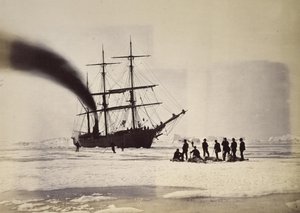 Jagen met stoom in Melville Bay door William Bradford