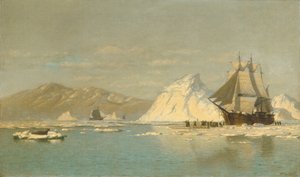 Bij Groenland—Walvisvaarder op zoek naar open water door William Bradford