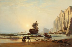 Schipbreuk bij Labrador 1867 door William Bradford