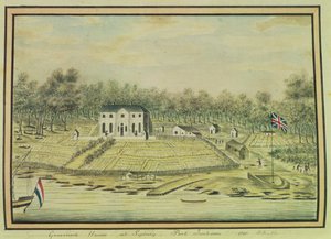 Gouverneurshuis in Sydney, Port Jackson, 1791