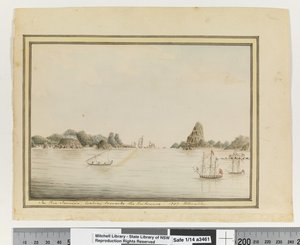 In Rio Janeiro, kijkend naar de ingang. 1787