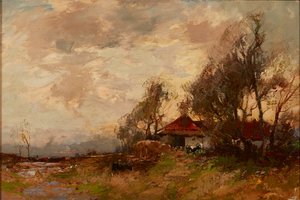 Een boerderij door William Bradley Lamond
