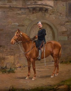 Een vrijwillige officier te paard