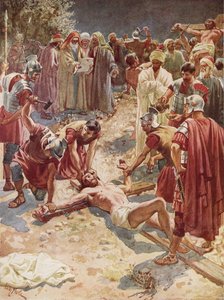 Jezus wordt gekruisigd door William Brassey Hole
