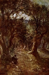 Jezus biddend in de tuin van Getsemane door William Brassey Hole