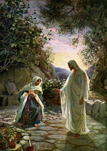 Maria Magdalena spreekt met de verrezen Jezus door William Brassey Hole