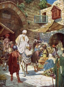 De wijzen arriveren in Bethlehem - Bijbel door William Brassey Hole