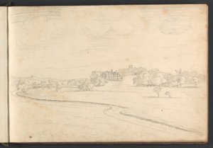 Kasteel Powderham door William Brockedon