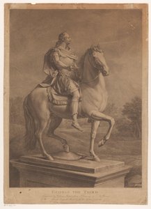Ruiterportret van George III, koning van Engeland door William Bromley (I)