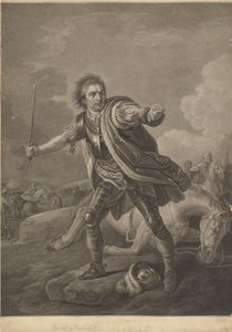 David Garrick als Richard III in de Drury Lane Theatre uitvoering, 1759