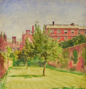 Hampton Court vanuit de Privétuin door William Bruce Ellis Ranken