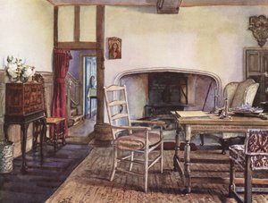 Interieurdecoratie: Een witte hal door William Bruce Ellis Ranken