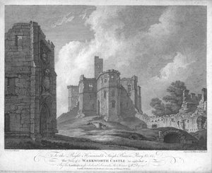 Kasteel Warkworth, c1784 door William Byrne
