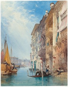 Een Gondel op het Grote Kanaal, Venetië