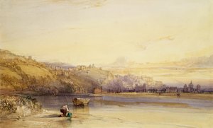 Oevers van de Rivier Saone, Lyon door William Callow