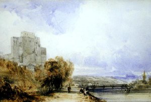 Chateau de Montboucher door William Callow